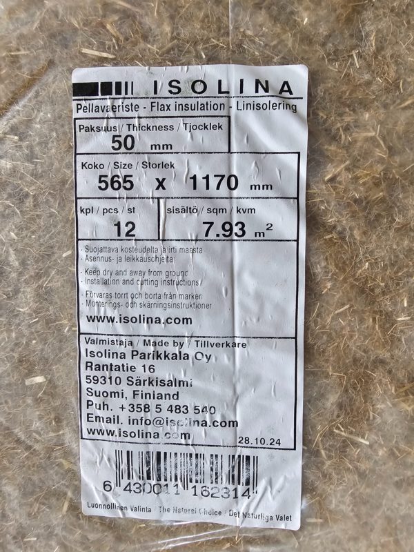 Linisolasjon 50mm, plater  -7,93m2 pr pakke - Bilde 2
